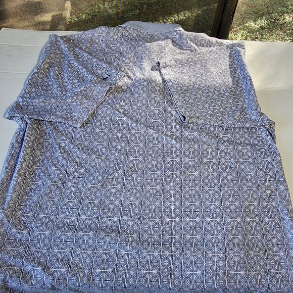 Jack Nicklaus Golf Polo Shirt Mens XL Blue Striped Double Mercerized Casual - Picture 5 of 5